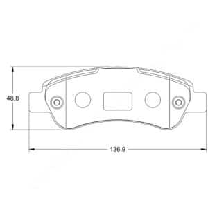 KBC Brake Pads (Rear) for Citroen, Fiat, Peugeot