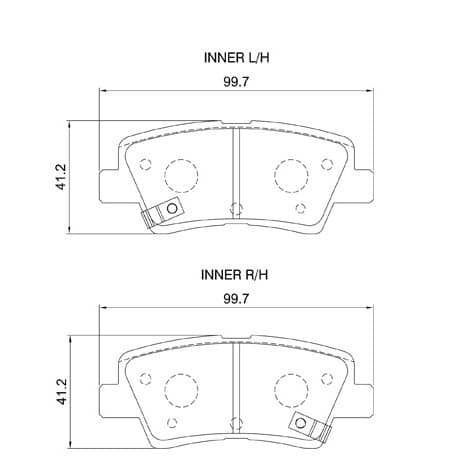 D4130 KBC Brake Pads (Rear) for Hyundai, Kia - Image 1