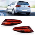 VW Golf 7 Taillights Sequential Red Set 13-21 - Image 2